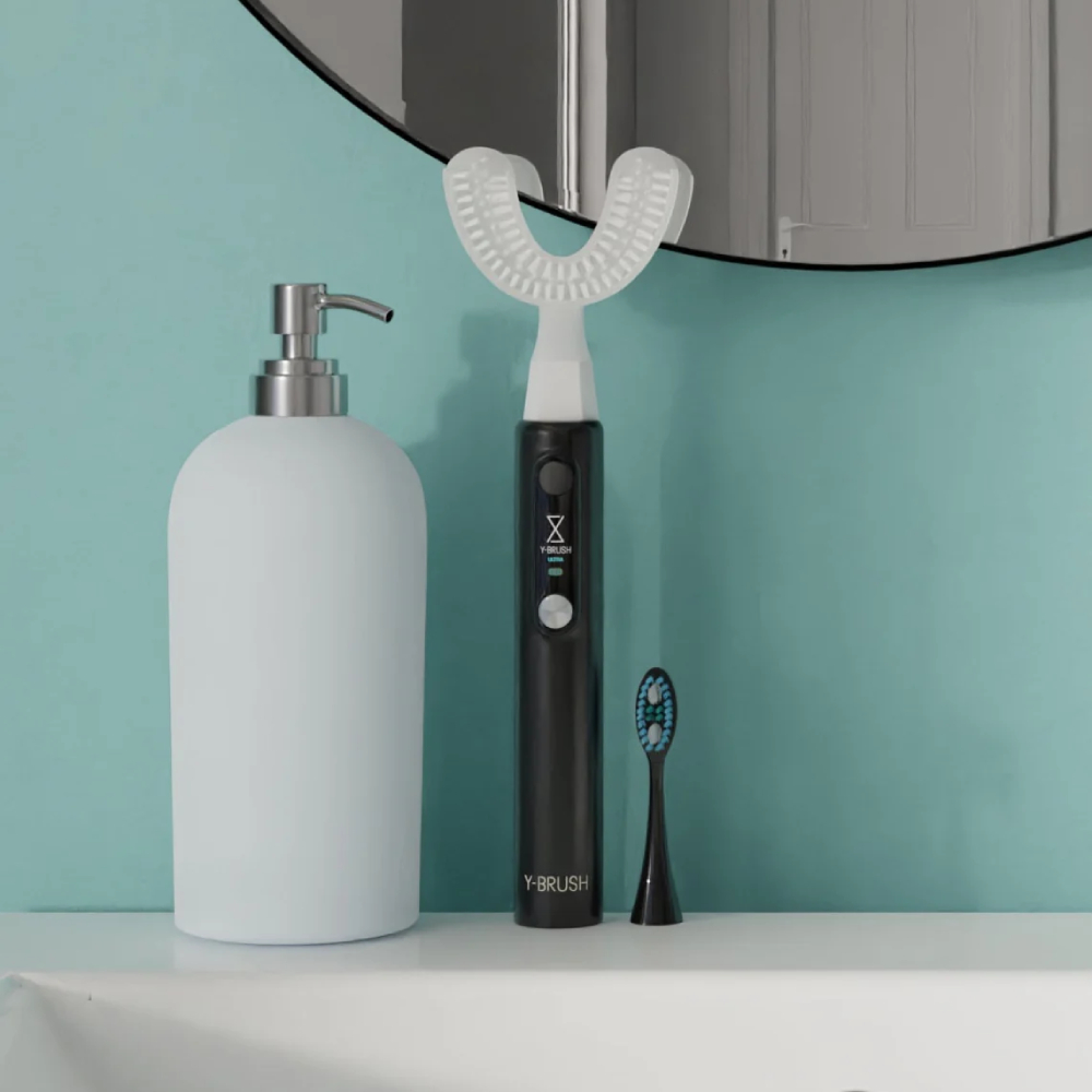 Звуковая зубная щетка с двумя насадками. Y-Brush Ultra Sonic